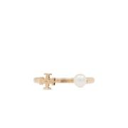 Gouden Bijoux met Glazen Parel Tory Burch , Yellow , Dames