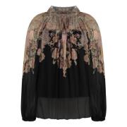 Bloemen trekkoord blouse met ballonmouwen Zimmermann , Multicolor , Da...