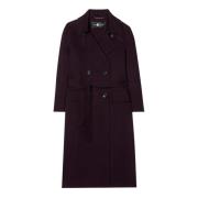 Gebonden wol-kasjmier trenchcoat Luisa Cerano , Red , Dames