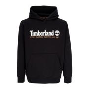 Zwarte hoodie met voorzak Timberland , Black , Heren