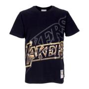 NBA Big Face Tee Los Angeles Lakers Mitchell & Ness , Black , Heren