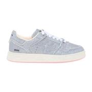 Zilveren Glitter Sneakers voor Vrouwen Premiata , Gray , Dames