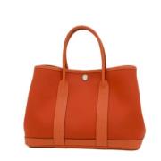 Pre-owned Leather handbags Hermès Vintage , Orange , Dames