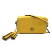 Pre-owned Leather shoulder-bags Coach Pre-owned , Yellow , Dames