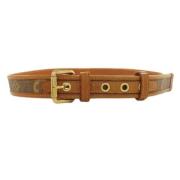 Pre-owned Leather belts Louis Vuitton Vintage , Brown , Dames