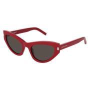 Grace Leren Schoudertas Saint Laurent , Red , Unisex