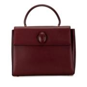 Pre-owned Leather handbags Cartier Vintage , Red , Dames