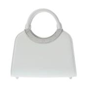 Pre-owned Leather handbags Bvlgari Vintage , White , Dames