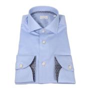 Franse Kraag Oxford Overhemd met Contrasten Xacus , Blue , Heren