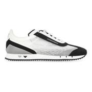 Mesh lage sneakers met kleurcontrast Emporio Armani EA7 , White , Here...