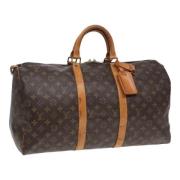 Pre-owned Canvas handbags Louis Vuitton Vintage , Brown , Dames