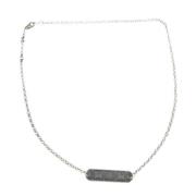 Pre-owned Fabric necklaces Louis Vuitton Vintage , Gray , Dames