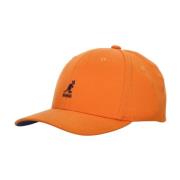 Gebogen Wol Baseballpet Abrikoos Oranje Kangol , Orange , Heren