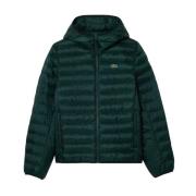 Groene textiel heren pufferjas Lacoste , Green , Heren