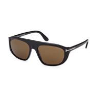 Klassieke zwarte zonnebril Tom Ford , Black , Unisex