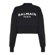 Sweatshirt met Bamain Paris print Balmain , Black , Dames