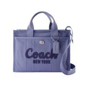 Blauwe Katoenen Cargo Tote met Handvatten Coach , Blue , Dames