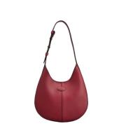 Kersenleer Hobo Tas Tod's , Red , Dames