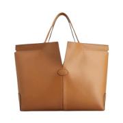 Bruin Leren Winkel Tas Tod's , Brown , Dames