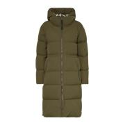 Lange Puffer Parka in Donkergroen Woolrich , Green , Dames