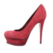 Pre-owned Suede heels Yves Saint Laurent Vintage , Red , Dames