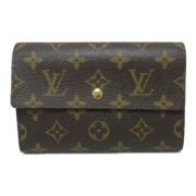 Pre-owned Coated canvas wallets Louis Vuitton Vintage , Brown , Dames