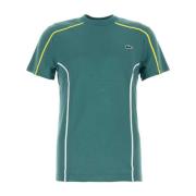 Stijlvolle donkergroene polyester T-shirt Lacoste , Green , Heren