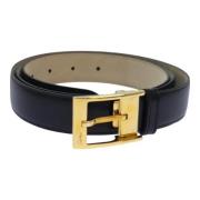 Pre-owned Leather belts Cartier Vintage , Black , Dames