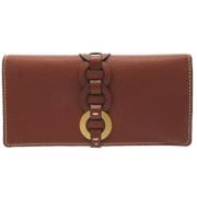 Pre-owned Leather wallets Chloé Pre-owned , Brown , Dames