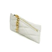 Pre-owned Leather wallets Yves Saint Laurent Vintage , White , Dames