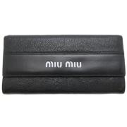 Pre-owned Leather wallets Miu Miu Pre-owned , Black , Dames