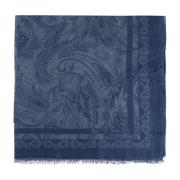 Sjaal met decoratief patroon Etro , Blue , Heren