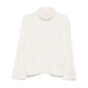 Off-White Wollen Trui Liu Jo , White , Dames