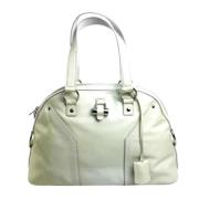 Pre-owned Leather handbags Yves Saint Laurent Vintage , White , Dames