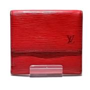 Pre-owned Leather wallets Louis Vuitton Vintage , Red , Dames