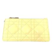 Pre-owned Leather wallets Dior Vintage , Beige , Dames