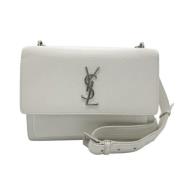 Pre-owned Leather shoulder-bags Yves Saint Laurent Vintage , White , D...