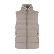 Mat Polyester Vest Herno , Beige , Heren