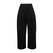 Zwarte hoge taille wijde broek Studio Nicholson , Black , Dames