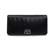 Leren portemonnee Balenciaga , Black , Dames