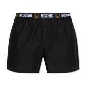 Boxers met logo Moschino , Black , Heren