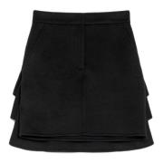 Zwarte Korte Rok met Volants Max Mara , Black , Dames