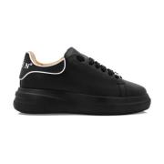 Gedurfde Zwarte Platte Schoenen Philipp Plein , Black , Heren