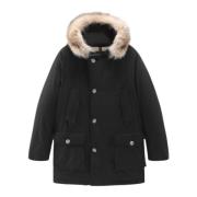 Arctische Afneembare Bont Parka Woolrich , Black , Heren