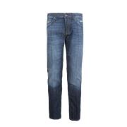 Blauwe Slim Fit Jeans met knoopsluiting Dondup , Blue , Heren