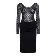 Jurk met lange mouwen en gedrapeerd effect Givenchy , Black , Dames