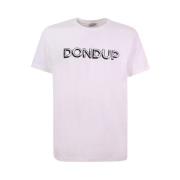 Witte Crew-neck T-shirt met Logo Dondup , White , Heren