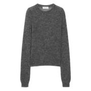 Grijze Alpaca Crew-Neck Sweater Sportmax , Gray , Dames