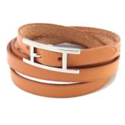 Pre-owned Leather bracelets Hermès Vintage , Brown , Dames