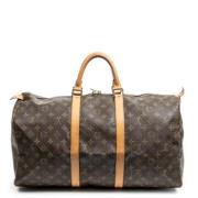 Pre-owned Coated canvas handbags Louis Vuitton Vintage , Brown , Dames